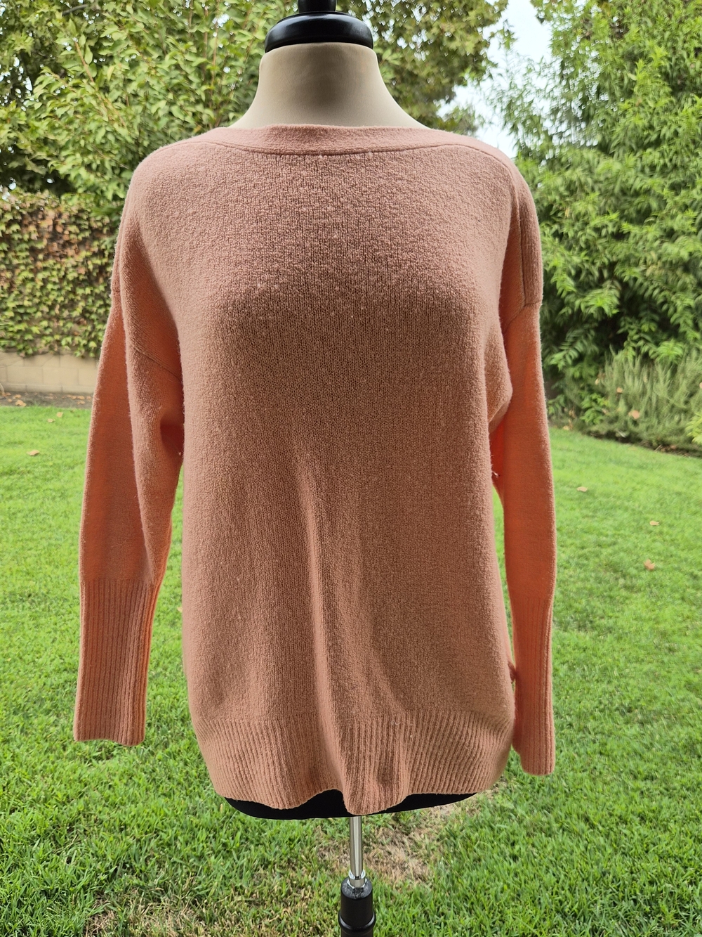 Anthropologie Coral Crewneck Sweater